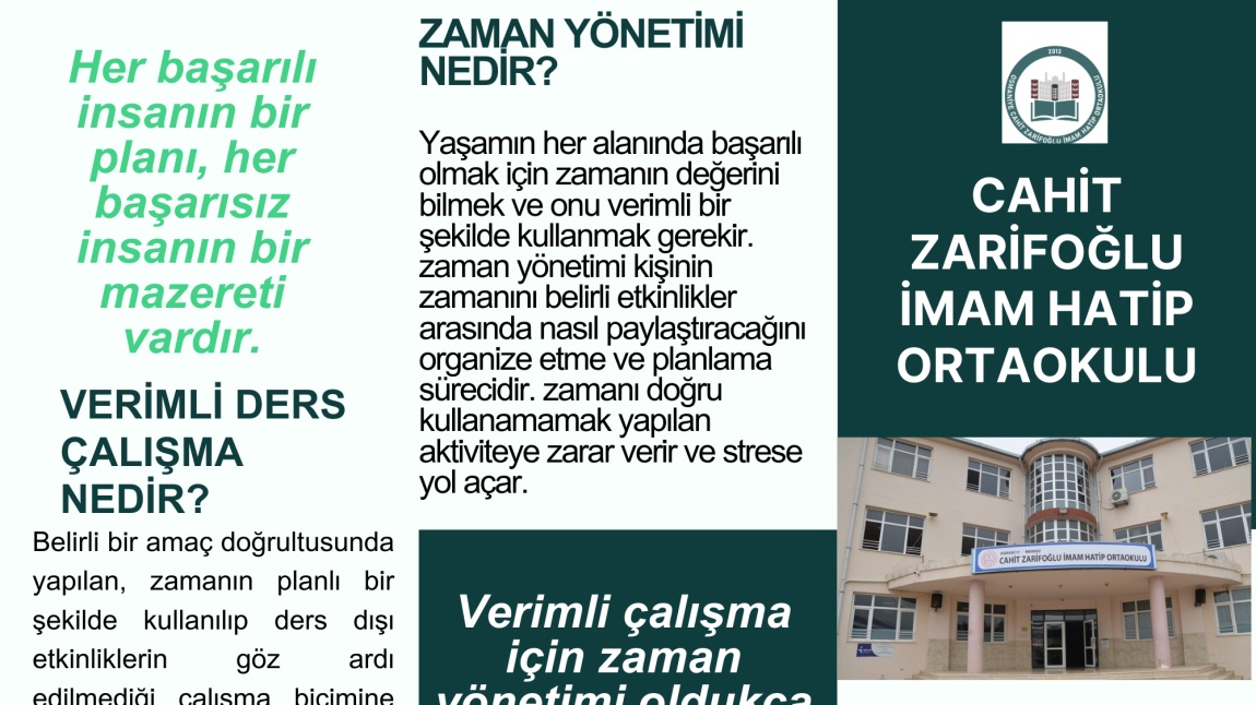 Zaman Yönetimi Broşürü